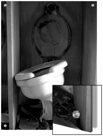 Broken Toilet In Cubicle by D.J. Pricing Limited Edition Print image
