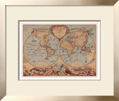 World Map From 18Th Century by Bourgoin Pricing Limited Edition Print image