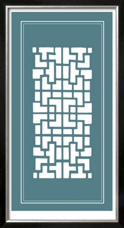 Shoji Screen In Teal Iii by Vision Studio Pricing Limited Edition Print image