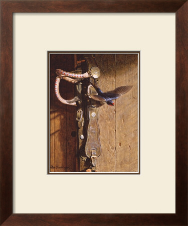 Swallow On Saddlery by Peter Munro Pricing Limited Edition Print image
