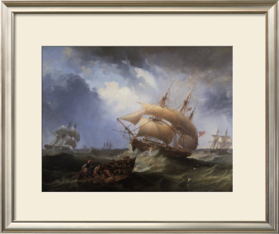 Shipping In The Open Sea by John Wilson Carmichael Pricing Limited Edition Print image