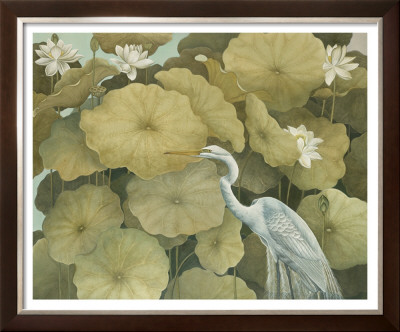 Heron With Plants by Cheryl Kessler-Romano Pricing Limited Edition Print image