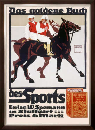 Golden Book Of Sports, Horse Polo by Ludwig Hohlwein Pricing Limited Edition Print image