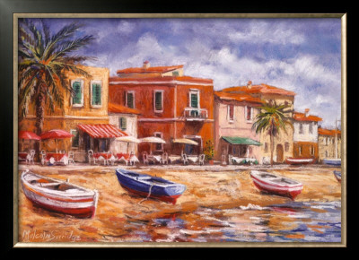 Beachside Cafe's by Malcolm Surridge Pricing Limited Edition Print image