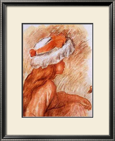 Girl In A White Hat by Pierre-Auguste Renoir Pricing Limited Edition Print image