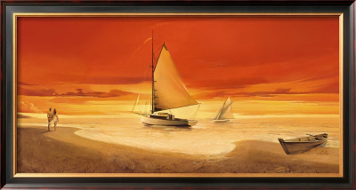 Sunset Beach by Leon Wells Pricing Limited Edition Print image