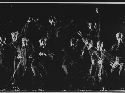 Dancer/Actor Gene Nelson In Multiple-Exposure Dance Sequence From Broadway Show Lend An Ear by Gjon Mili Pricing Limited Edition Print image