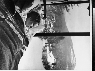 Tuberculosis Patient In Bed, On Porch, Overlooking Nearby Baker Mountain, Trudeau Sanitorium by Alfred Eisenstaedt Pricing Limited Edition Print image