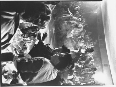 Female Vocalist, Probably Nellie Lutcher, Entertaining Patrons At Cafe Society Downtown by Gjon Mili Pricing Limited Edition Print image