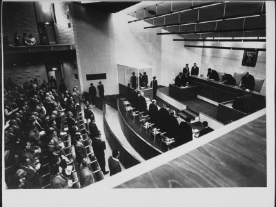 Courtroom At Start Of Trial Of Nazi War Criminal Adolf Eichmann by Gjon Mili Pricing Limited Edition Print image
