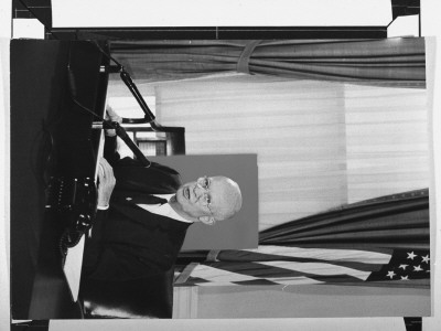 President Eisenhower Reading Statement On Iraq by Ed Clark Pricing Limited Edition Print image