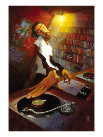 The Dj by Justin Bua Pricing Limited Edition Print image