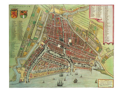 Map Of Rotterdam, 1649 by Joan Blaeu Pricing Limited Edition Print image