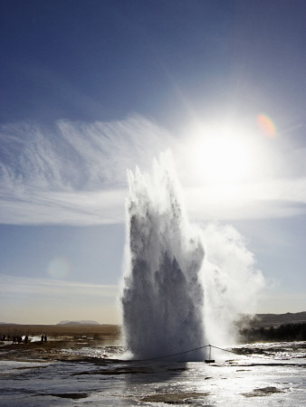 Erupting Geyser On A Landscape, Iceland by Atli Mar Pricing Limited Edition Print image