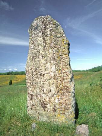 Rune Stone In Dalsland, Sweden by Frank Chmura Pricing Limited Edition Print image