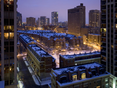 City View, Winter, Chicago Neighborhood by Geoffrey George Pricing Limited Edition Print image