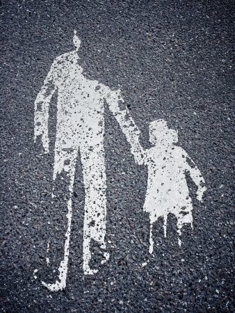 A Crosswalk Symbol On A Street by Jann Lipka Pricing Limited Edition Print image