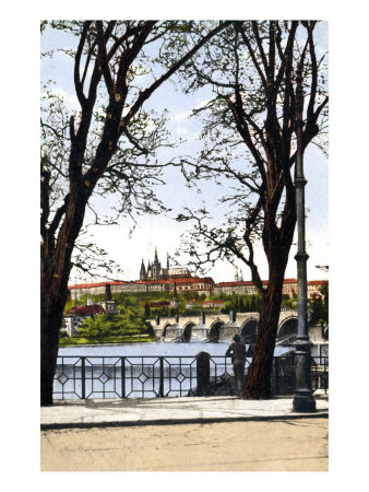 Prague, Banks Of The River Vltava Running Through The City by Aubrey Beardsley Pricing Limited Edition Print image