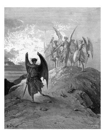 Paradise Lost, By John Milton: Satan Is Conquered by Gustave Dore Pricing Limited Edition Print image