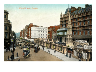 London, The Strand, Before 1905 by Hugh Thomson Pricing Limited Edition Print image