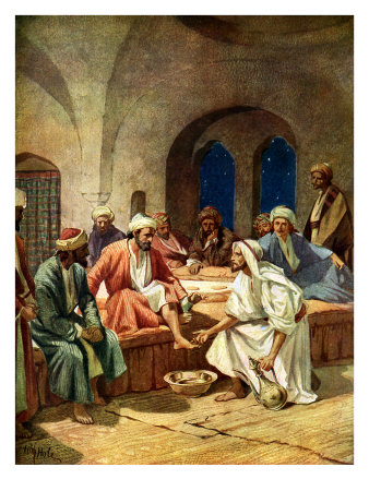 Jesus Washes Peter's Feet Before The Feast Of Passover by William Hole Pricing Limited Edition Print image