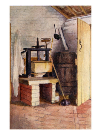 The Old Cheese Press In The Chappells' Cottage At Rolleston By Kate Greenaway by Jean Baptiste Isabey Pricing Limited Edition Print image