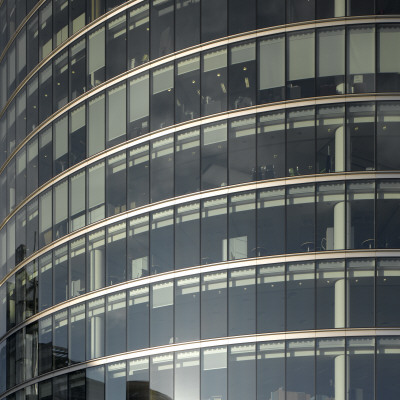 Curved Glass Facade, London by Richard Bryant Pricing Limited Edition Print image