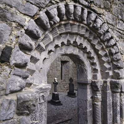 Dysert O'dea Monastery, In County Clare, Ireland, 12Th Century Romanesque Doorway by Joe Cornish Pricing Limited Edition Print image
