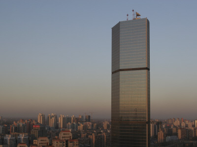 Sunset Falls Across The Jing Guang Center, An Office, Serviced Apartment And Hotel Complex, Beijing by Ben Mcmillan Pricing Limited Edition Print image