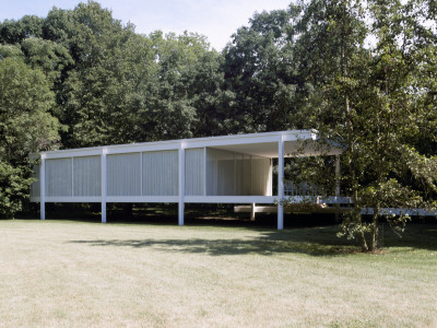 Farnsworth House, Plano, Illinois, 1945-1950, Exterior, Architect: Ludwig Mies Van Der Rohe by Alan Weintraub Pricing Limited Edition Print image