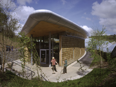 Eden Project, St Austell Cornwall, Visitor Centre by Charlotte Wood Pricing Limited Edition Print image
