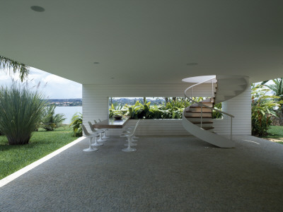 14Bis, House In Brazil, Outdoor Dining Area, Architect: Isay Weinfeld by Alan Weintraub Pricing Limited Edition Print image