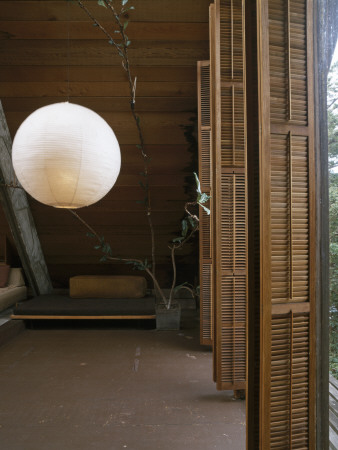 Wild Bird, Big Sur, California, 1957, Shutters In Main Living Space by Alan Weintraub Pricing Limited Edition Print image