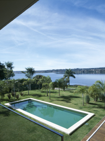 14Bis, House In Brazil, Exterior From First Floor Level, Architect: Isay Weinfeld by Alan Weintraub Pricing Limited Edition Print image