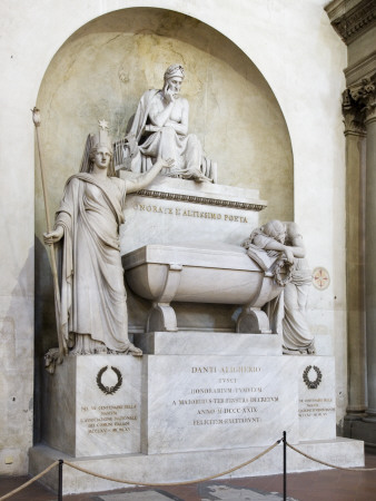 Aligherio's Tomb, Basilica Of Santa Croce, Florence, Italy by David Clapp Pricing Limited Edition Print image