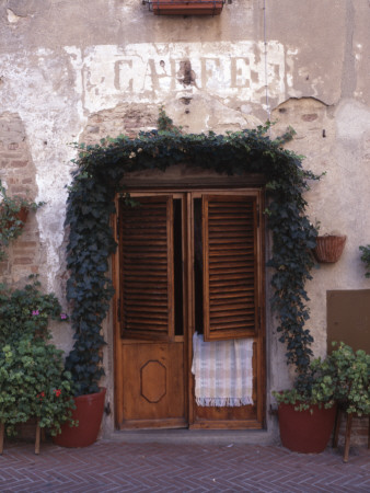 Cafe Doorway, Certaldo, Tuscany, Architect: Muccio And Francesco Di Rinaldo by Colin Dixon Pricing Limited Edition Print image