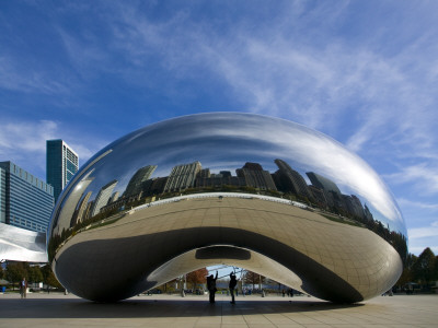 Cloud Gate In The At&T Plaza, Millennium Park, Chicago, Architect: Anish Kapoor by Emily Hagopian Pricing Limited Edition Print image