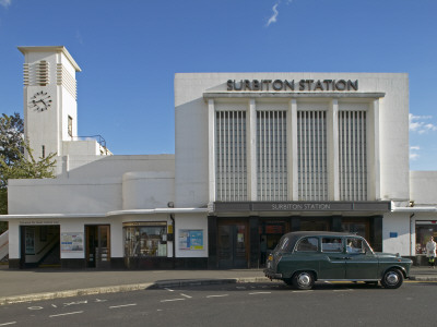 Surbiton Railway Station, Surrey, 1937-38, Front Elevation, Architect: J, R, Scott by G Jackson Pricing Limited Edition Print image