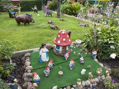 Garden Ornaments In An Allotment, Berlin by G Jackson Pricing Limited Edition Print image