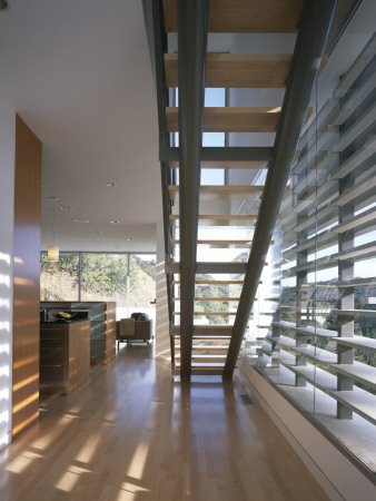 Oshry Residence, Bel Air, California, Looking From Staircase Towards Kitchen Area, Spf Architects by John Edward Linden Pricing Limited Edition Print image