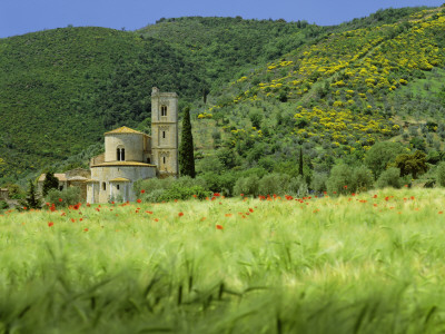 Abbey Of Sant' Antimo, Near Montalcino, Tuscany, Exterior by Joe Cornish Pricing Limited Edition Print image