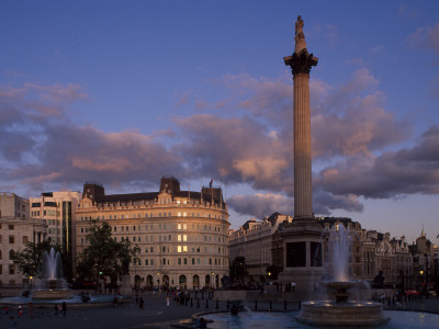 Trafalgar Square And Nelson's Column At Dawn, London by Joe Cornish Pricing Limited Edition Print image