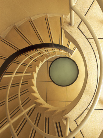 The Homewood, Esher, Surrey, 1938, Architect's House, Main Staircase, Architect: Patrick Gywnne by Mark Fiennes Pricing Limited Edition Print image