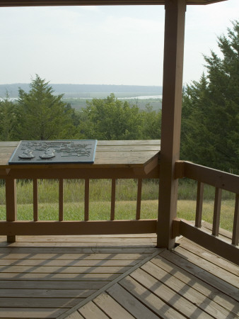 Lewis And Clark Plaque And View, Niobrara State Park, Nebraska, Usa by Natalie Tepper Pricing Limited Edition Print image