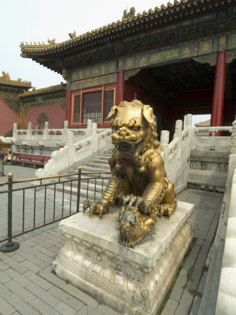 Lion, Forbidden City/Imperial Palace, Beijing, China by Natalie Tepper Pricing Limited Edition Print image