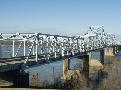 Vicksburg Bridge Over The Mississippi River, Vicksburg, Mississippi, 1973 by Natalie Tepper Pricing Limited Edition Print image