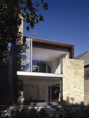 House Extension, Chiswick, Rear Of House With Sliding Doors Open, David Mikhail Architects by Nicholas Kane Pricing Limited Edition Print image