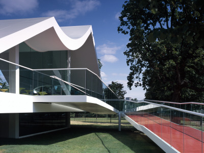 Serpentine Gallery Pavilion 2003, Kensington Gardens, London, Red Ramp Leading To Pavilion by Richard Bryant Pricing Limited Edition Print image