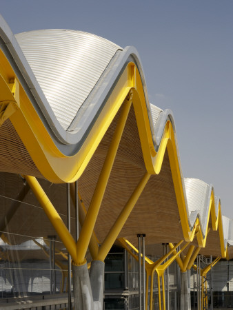 Terminal Building, Barajas Airport, Madrid, 1997-2005, Roof Structure From Carpark Roof by Richard Bryant Pricing Limited Edition Print image