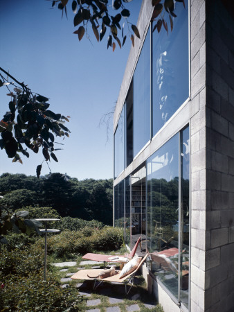 House At Creek Vean, Pill Creek, Cornwall (1964-6) Sun Terrace Outside The Two Storey Living Wing by Richard Einzig Pricing Limited Edition Print image